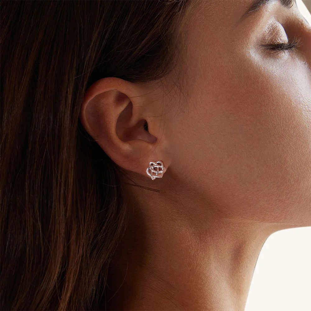 Gnoce Celtic Knot Geometric Stud Earrings - Image 5