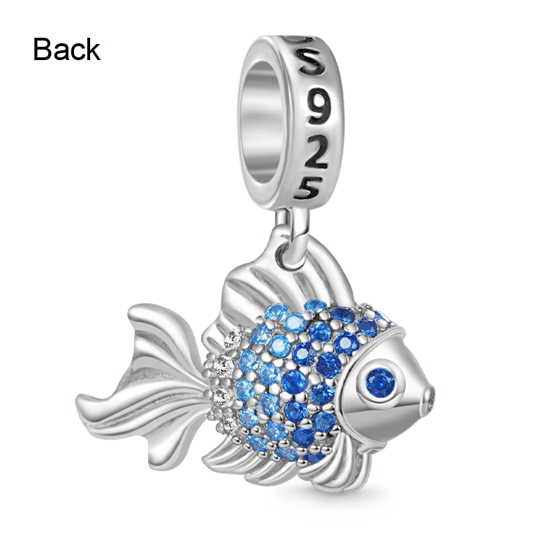 Gnoce Cheerful Fish Charm Platinum-plated Silver Blend - Image 2