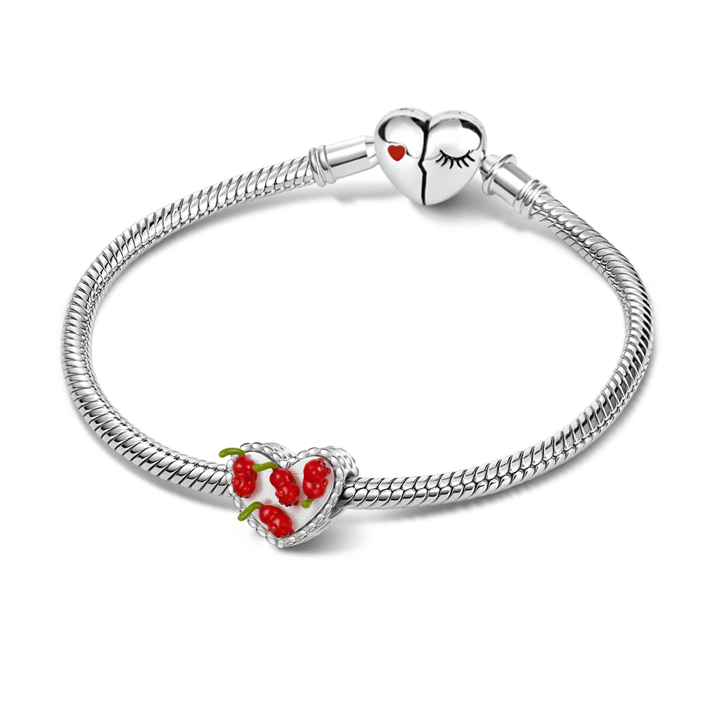 Gnoce Engravable Cherry Cat Cake Charm Platinum-plated Silver Blend - Image 3