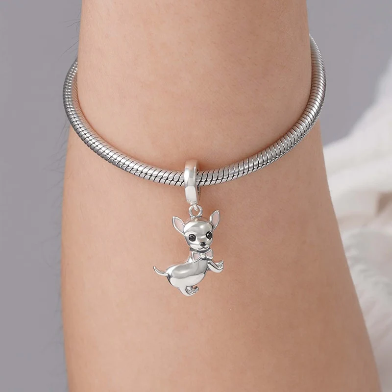 Chihuahua Pendant Dangle Charm Sterling Silver - Image 3