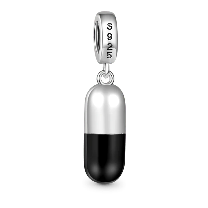 Gnoce Chill Pill Charm Platinum-plated Silver Blend - Image 2