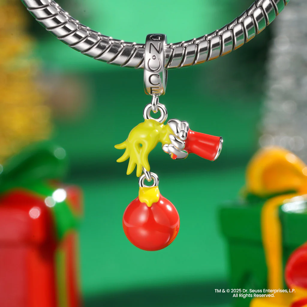 Gnoce Grinch Christmas Ball Pendant Dangle Charm - Image 3