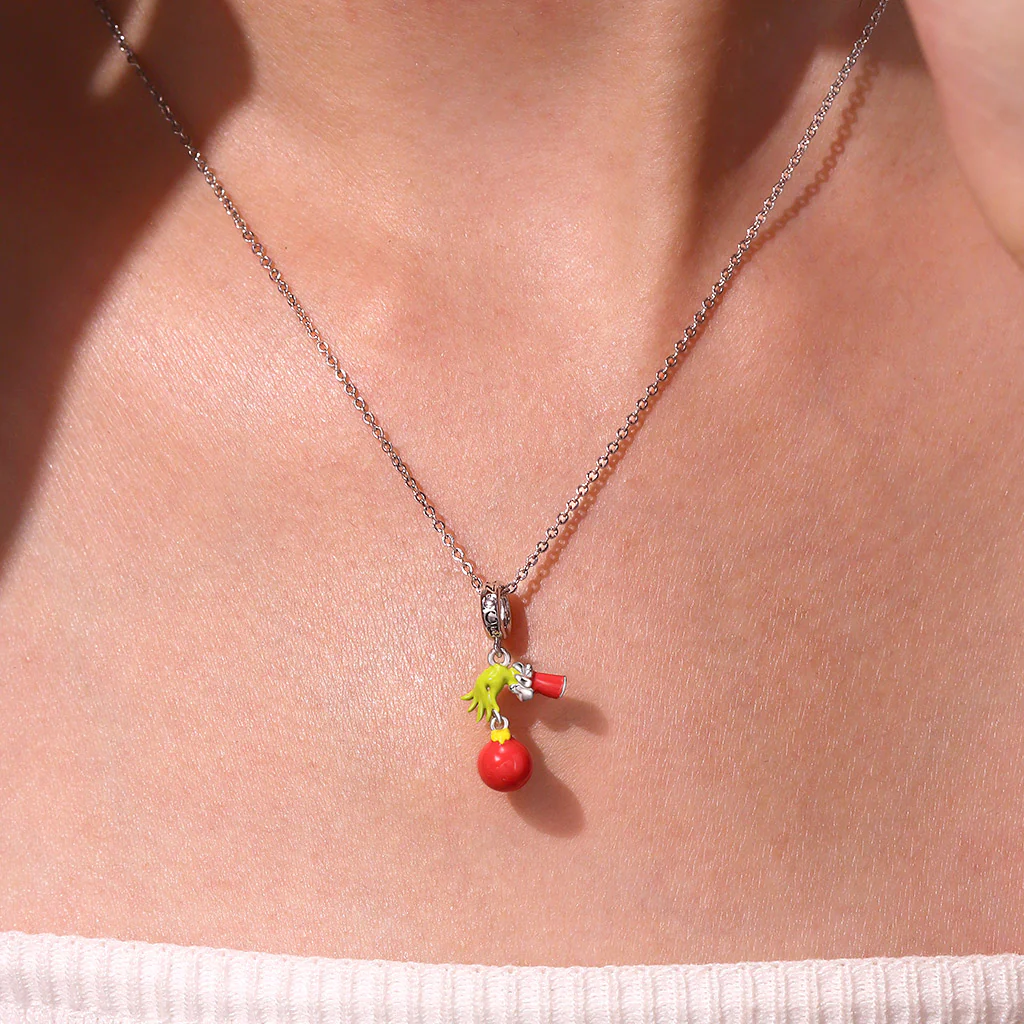 Gnoce Grinch Christmas Ball Pendant Dangle Charm - Image 5