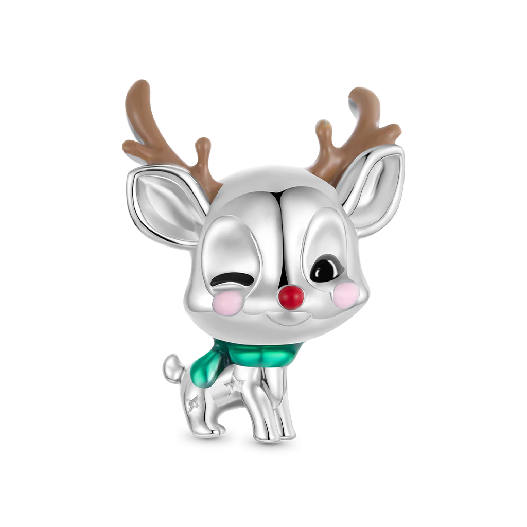Gnoce Cute Christmas Elk Charm