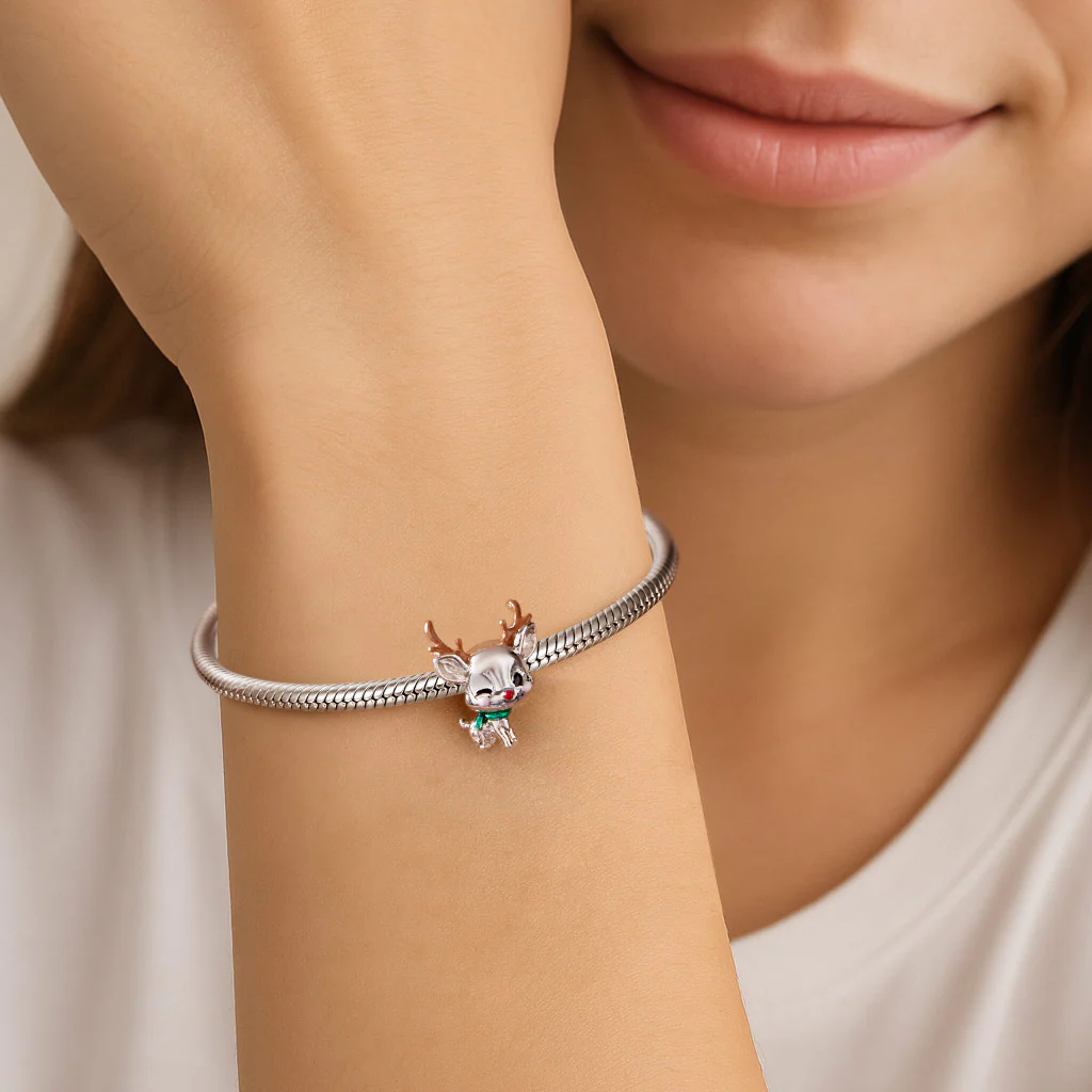 Gnoce Cute Christmas Elk Charm - Image 2