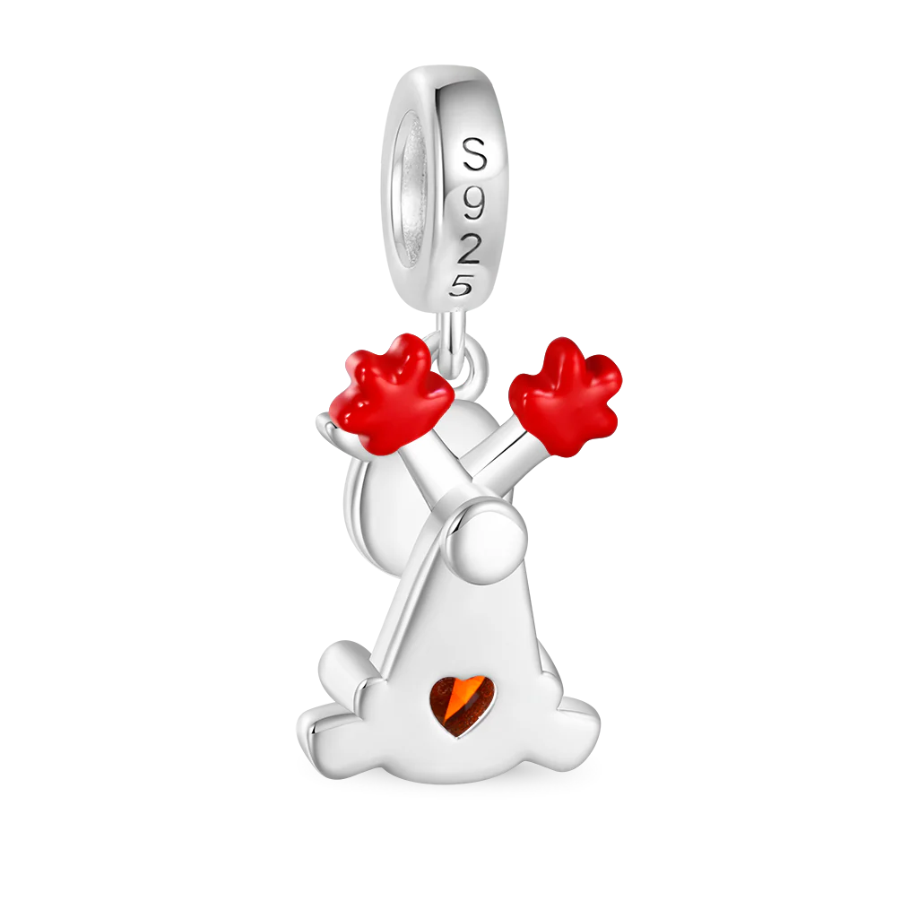 Gnoce Christmas Elk Rotating Body Embraces Charm Platinum-plated Silver Blend - Image 3