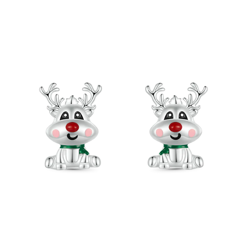 Gnoce Christmas Elk Stud Earrings