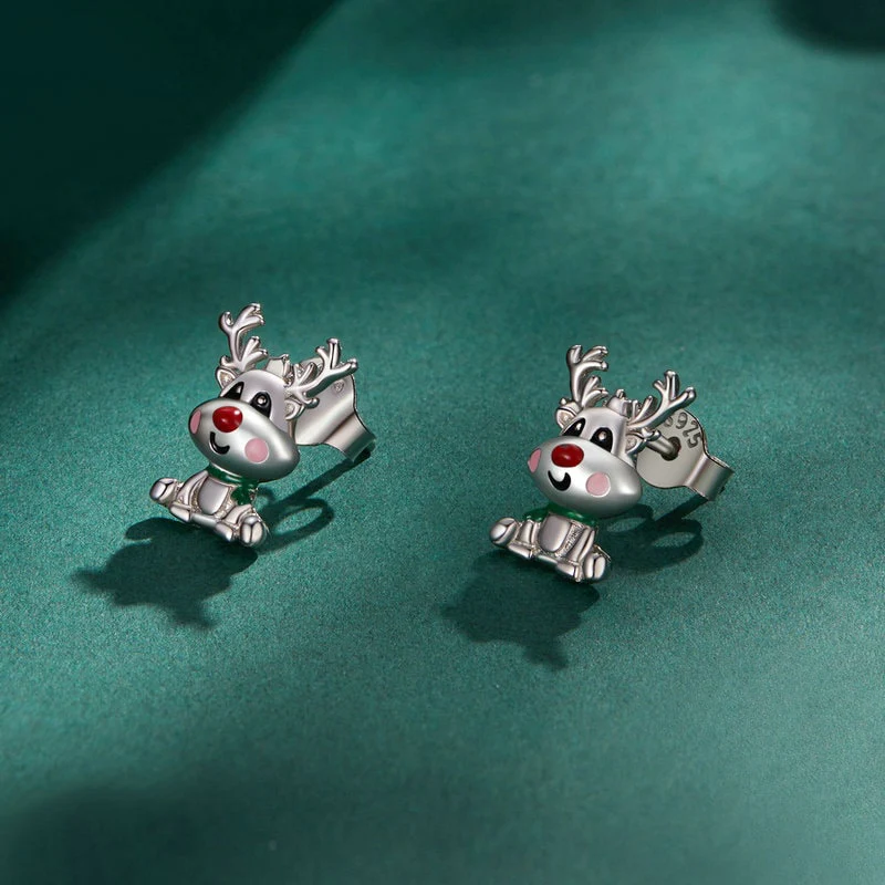 Gnoce Christmas Elk Stud Earrings - Image 3