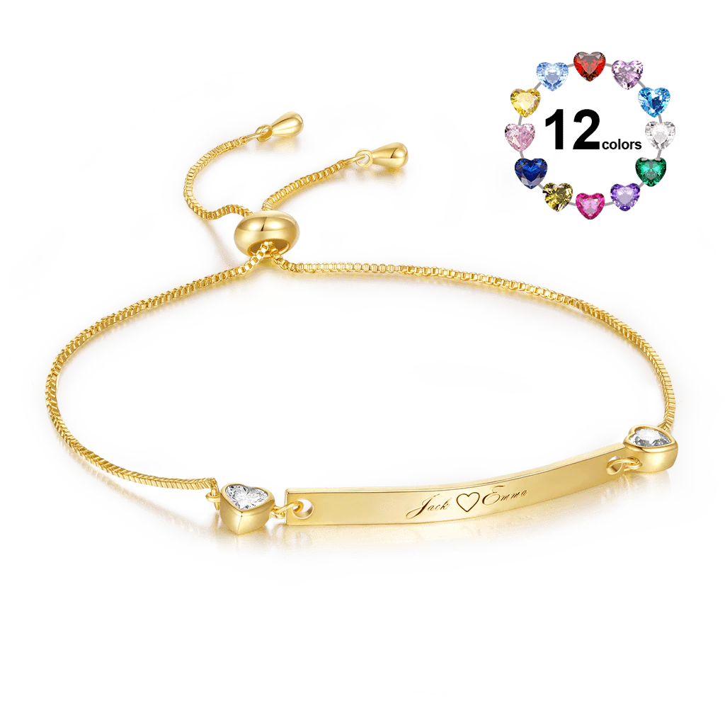 Gnoce Christmas Gift Engravable Bar Bracelet