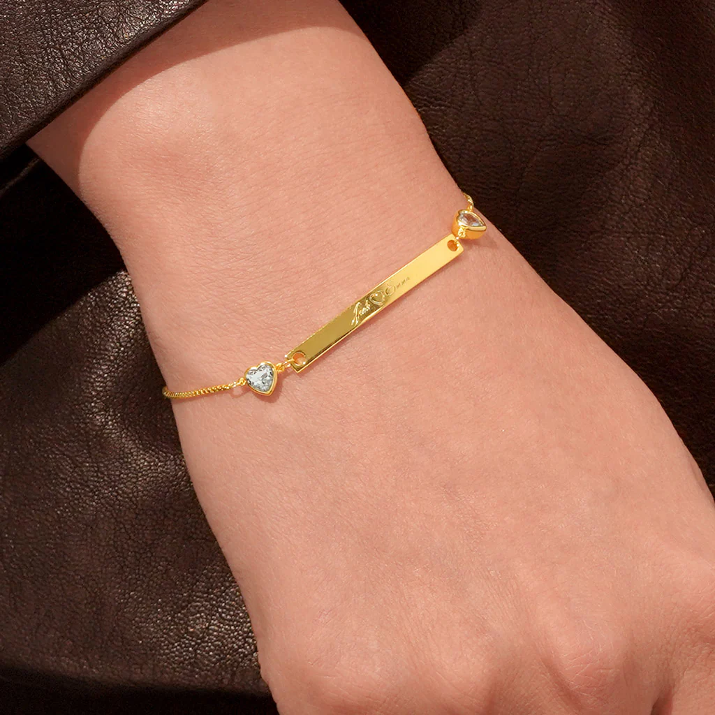 Gnoce Christmas Gift Engravable Bar Bracelet - Image 5