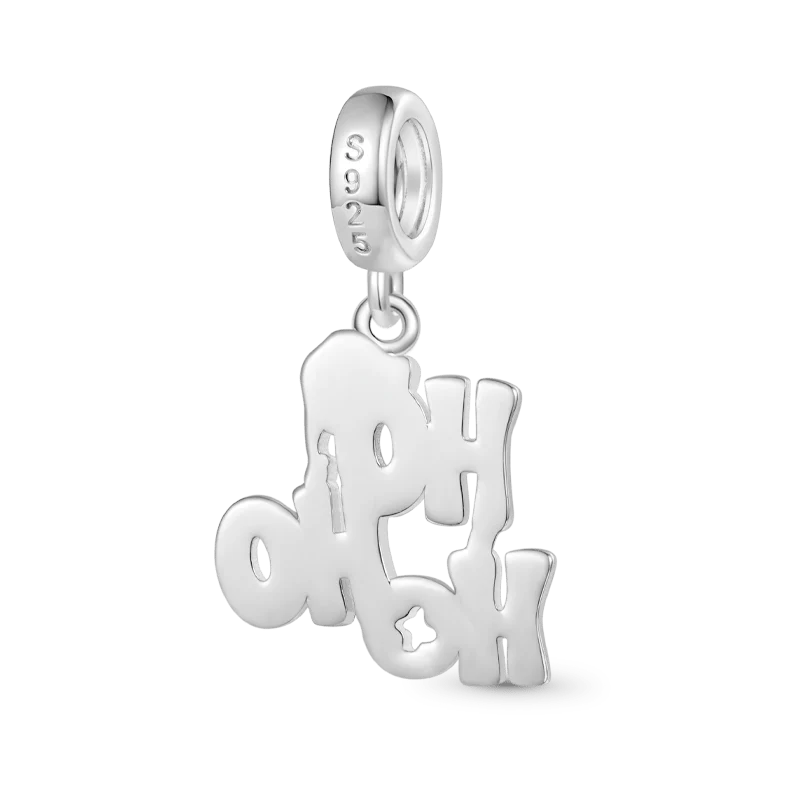 Gnoce Christmas Letter Style Charm Platinum-plated Silver Blend - Image 2
