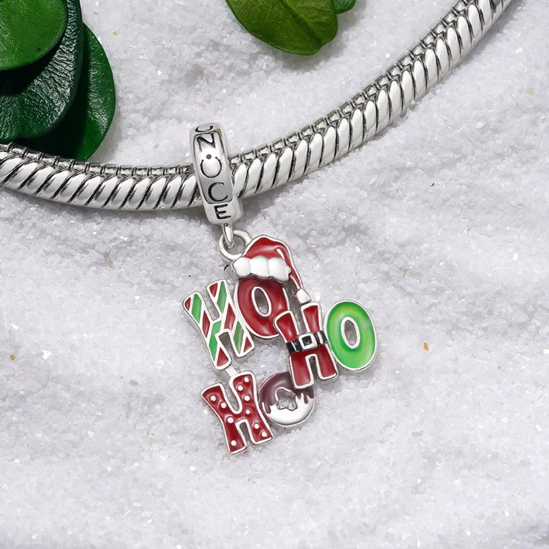 Gnoce Christmas Letter Style Charm Platinum-plated Silver Blend - Image 3