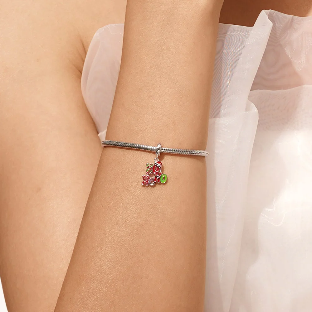 Gnoce Christmas Letter Style Charm Platinum-plated Silver Blend - Image 5