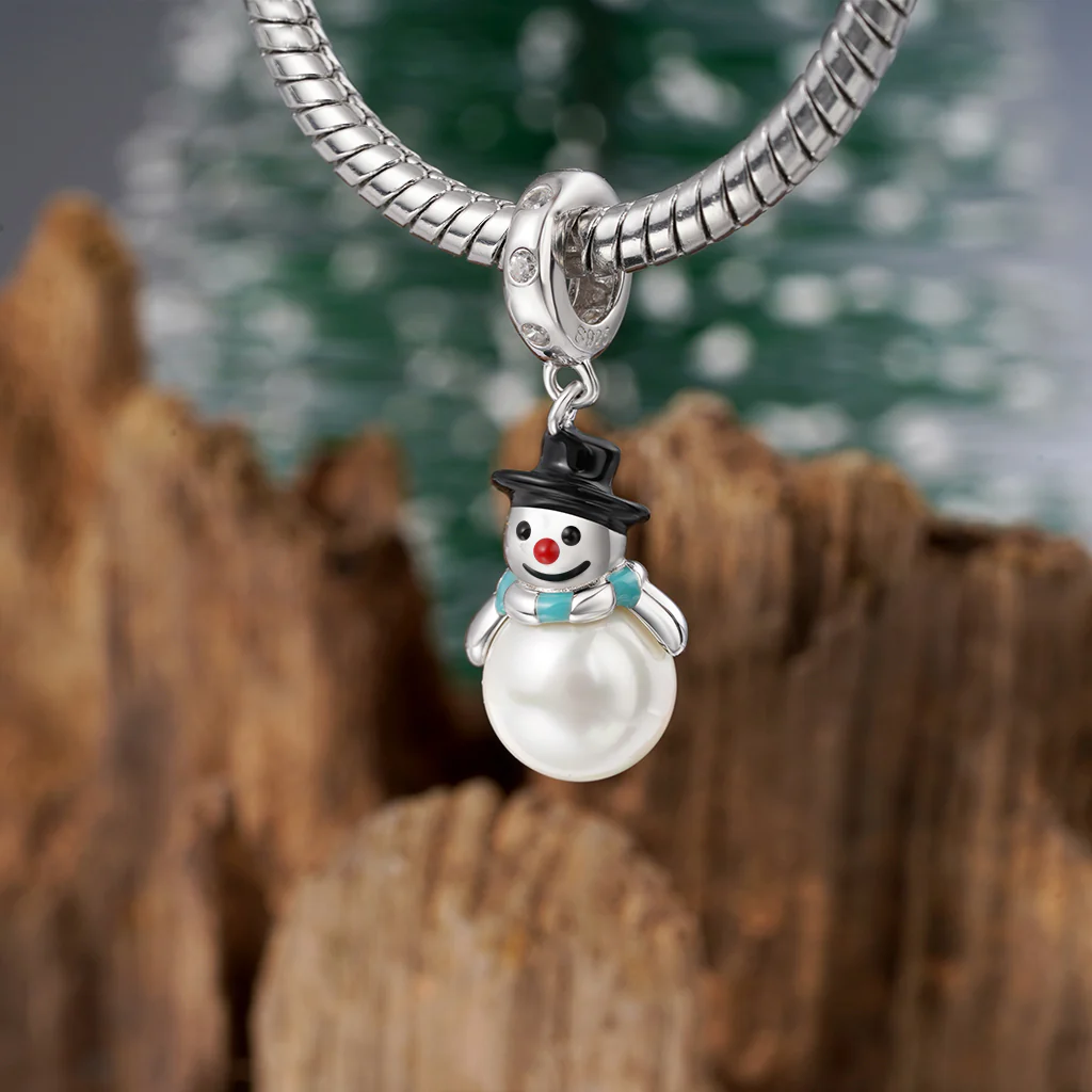 Gnoce Christmas Mr.Snowman Pendant Dangle Charm - Image 3
