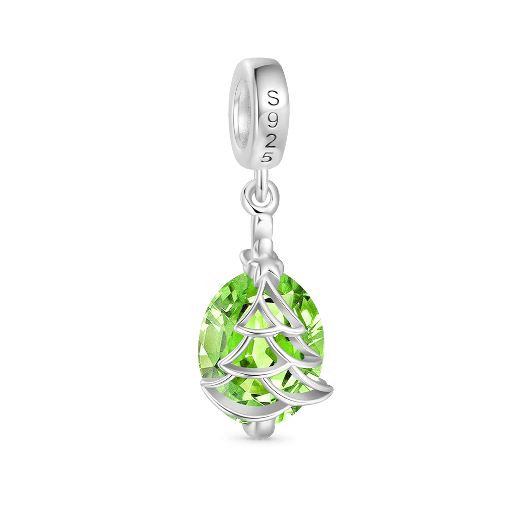 Gnoce Holiday Atmosphere Christmas Tree Charm Platinum-plated Silver Blend - Image 2