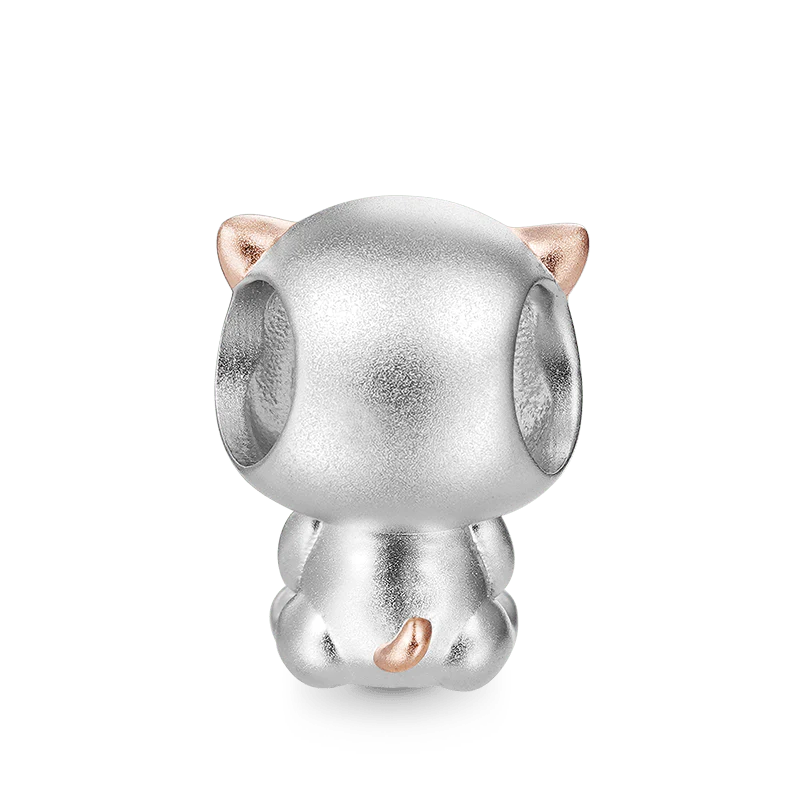 Gnoce Chubby Pig Animal Charm Platinum-plated Silver Blend - Image 2