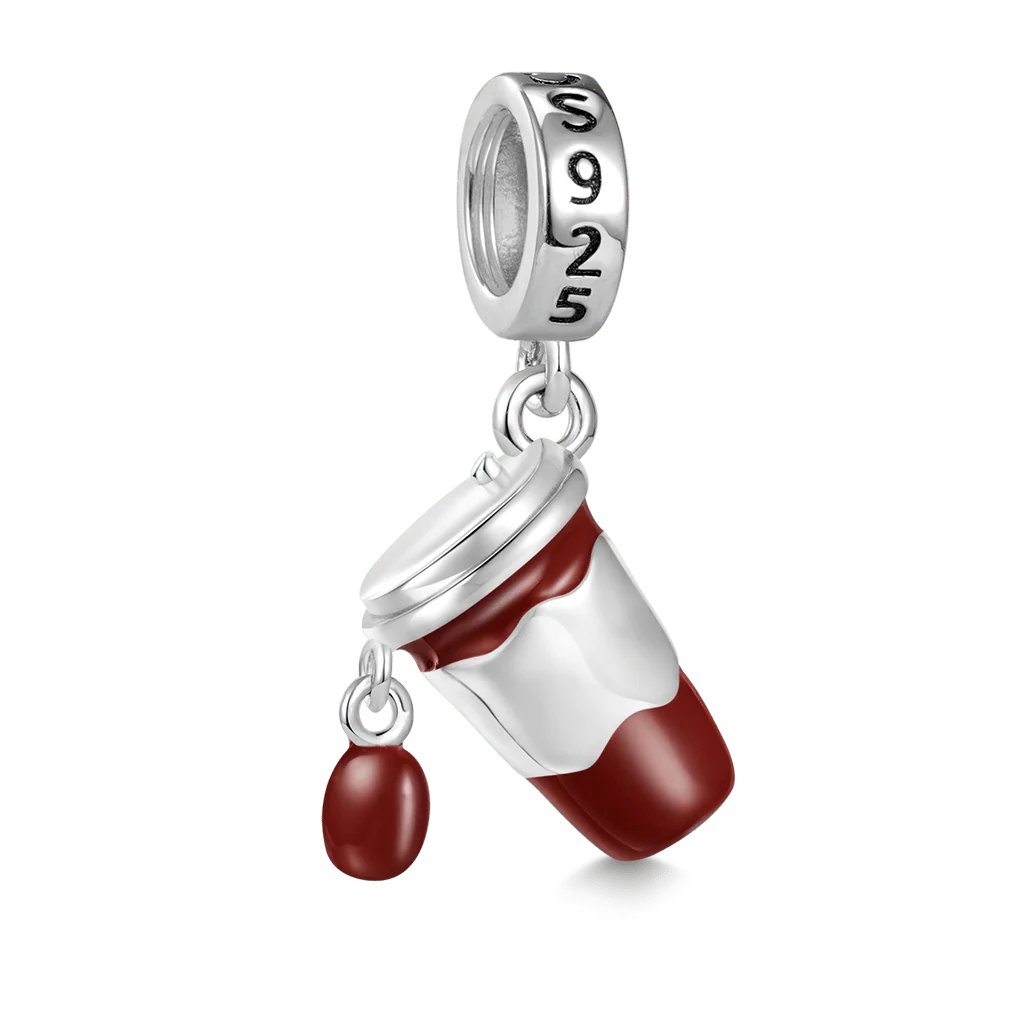 Gnoce Coffee Cup Pendant Dangle Charm - Image 2