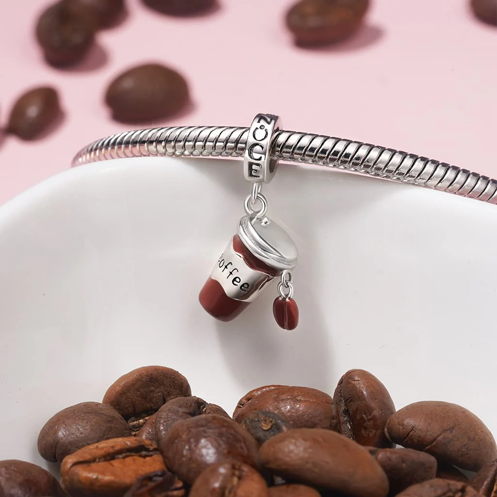 Gnoce Coffee Cup Pendant Dangle Charm - Image 3