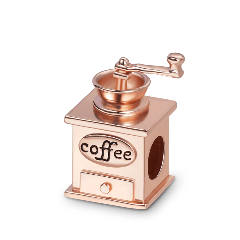 Gnoce Coffee Grinder Charm Platinum-plated Silver Blend