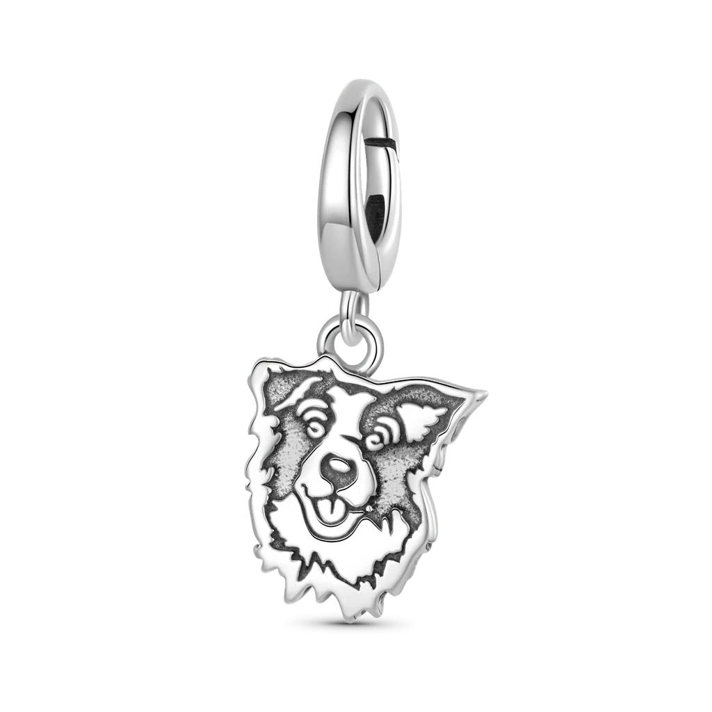 Gnoce Border Collie Dog Clasp Clusters Charm