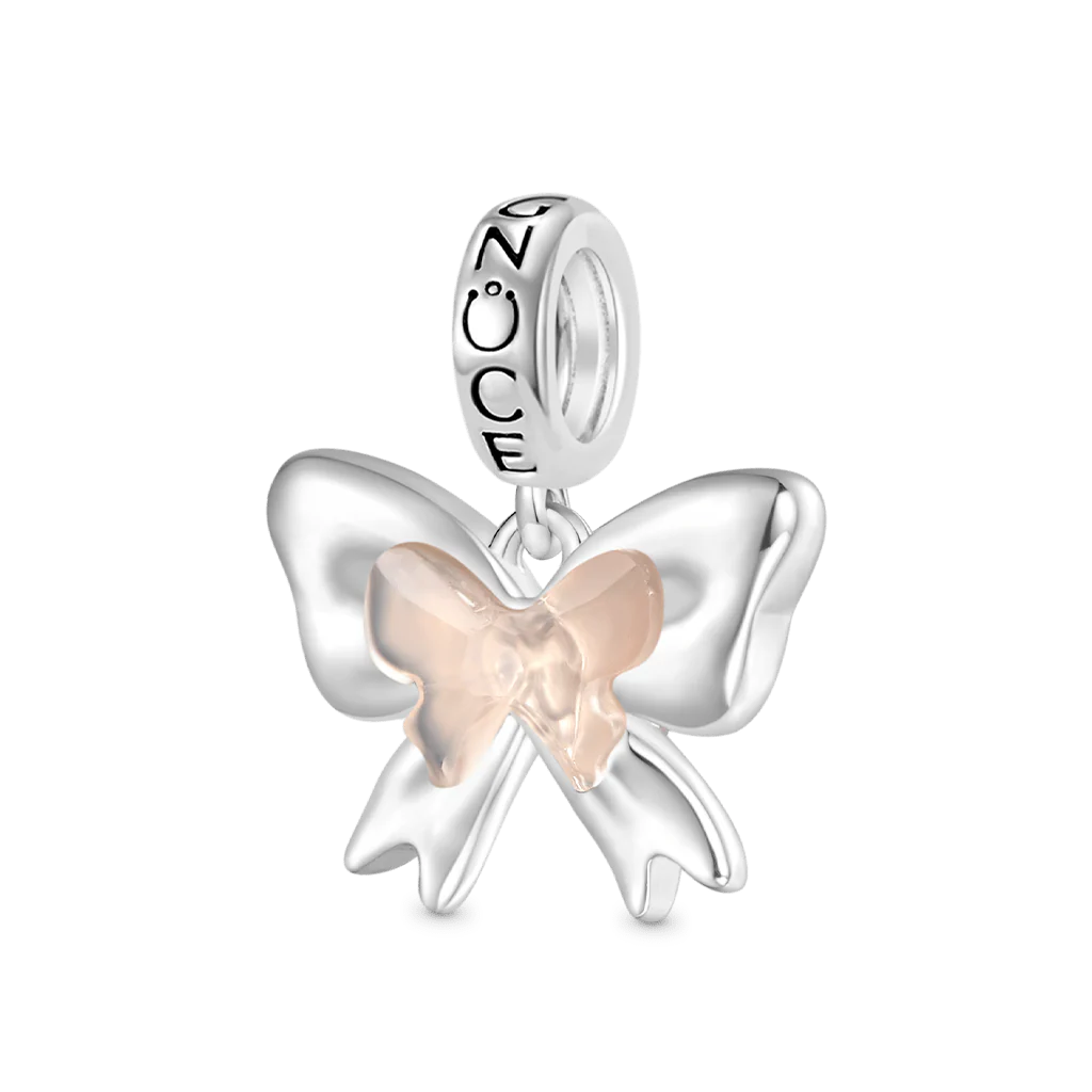 Gnoce Color-changing Bow-knot Charm Platinum-plated Silver Blend - Image 2