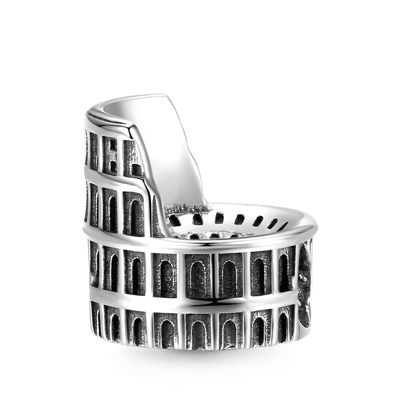Magnificent Colosseum Rome Charm Bead 925 Sterling Silver