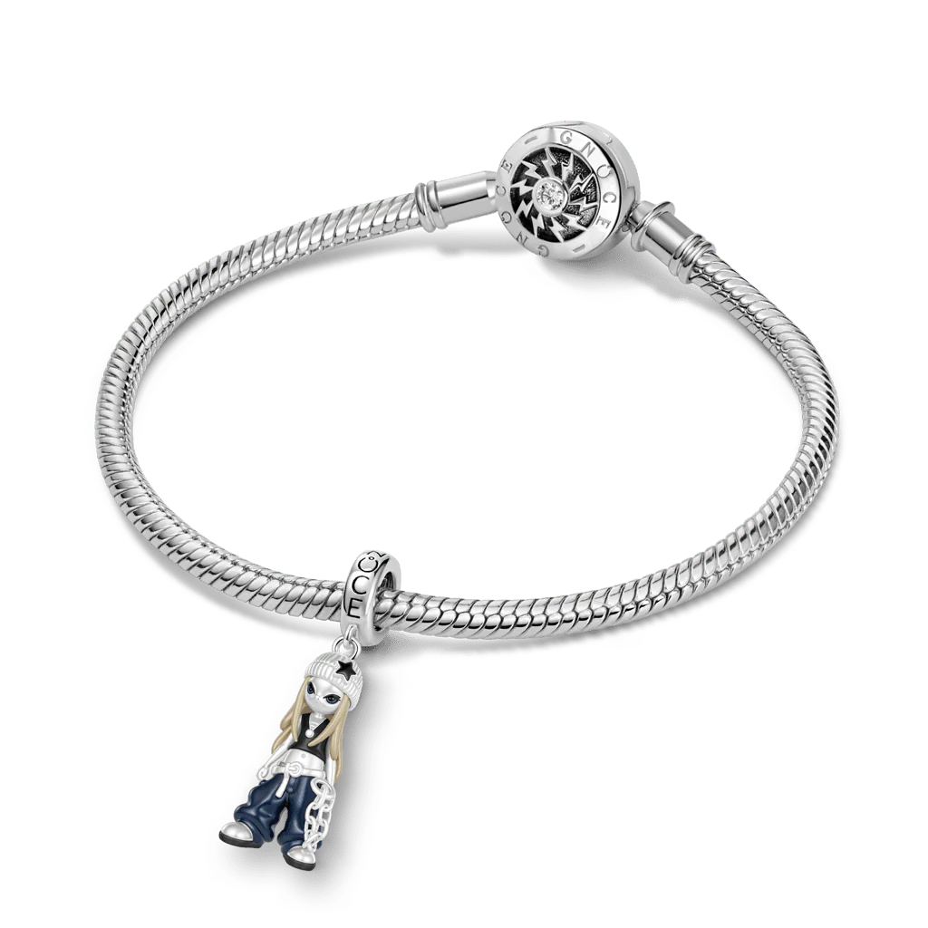 Gnoce Cool Girl Charm Platinum-plated Silver Blend - Image 3