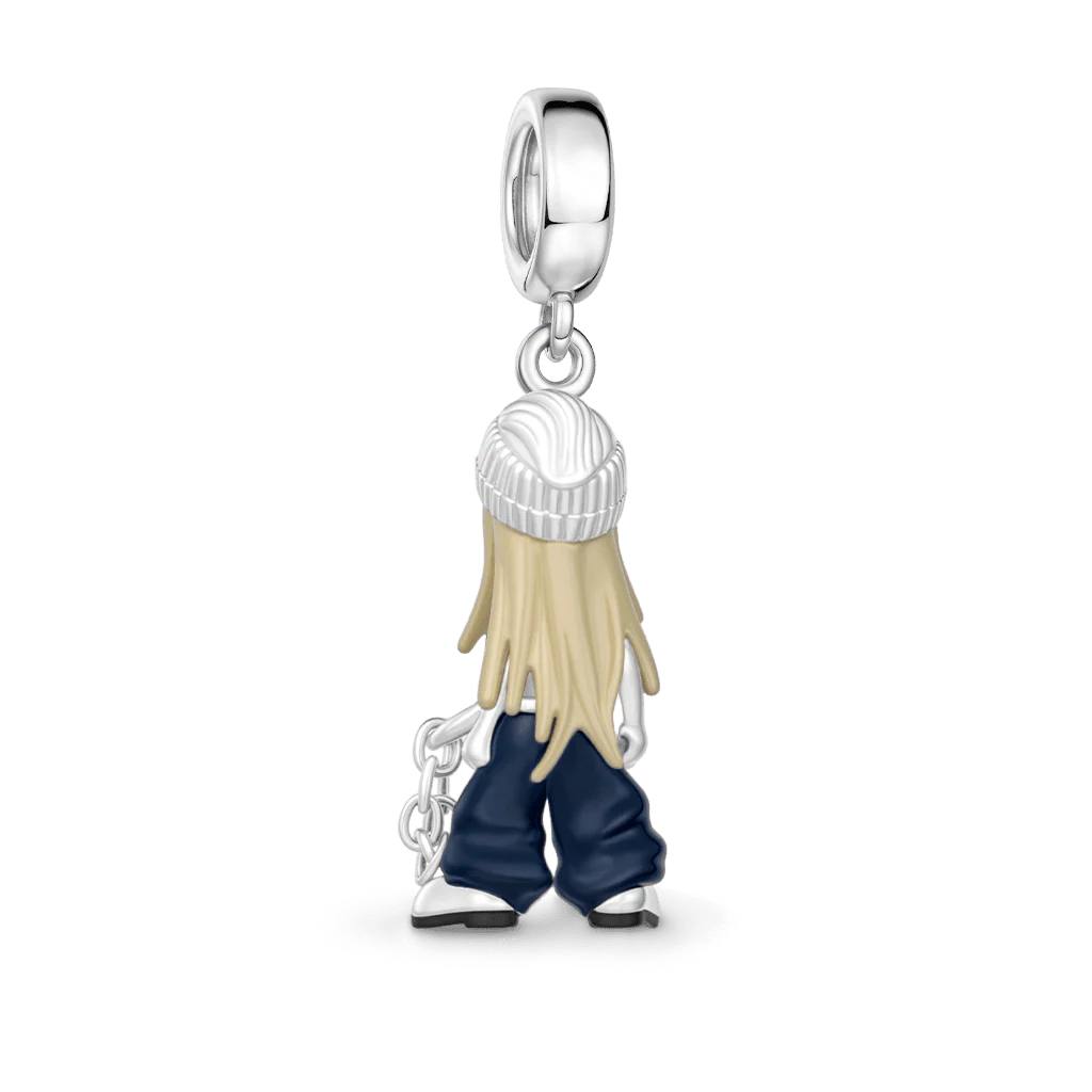 Gnoce Cool Girl Charm Platinum-plated Silver Blend - Image 5
