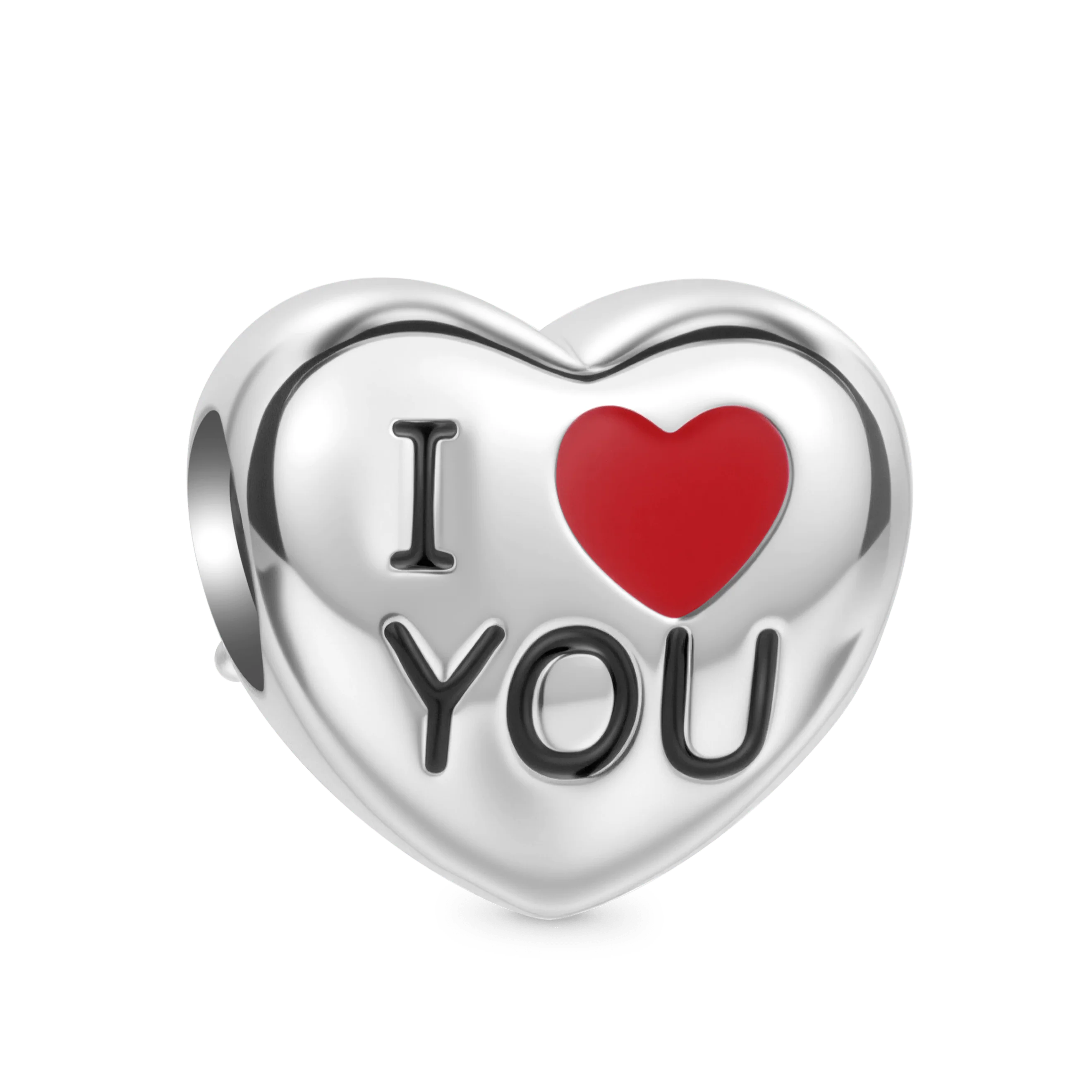 Gnoce Couple Heart Charm Platinum-plated Silver Blend - Image 4
