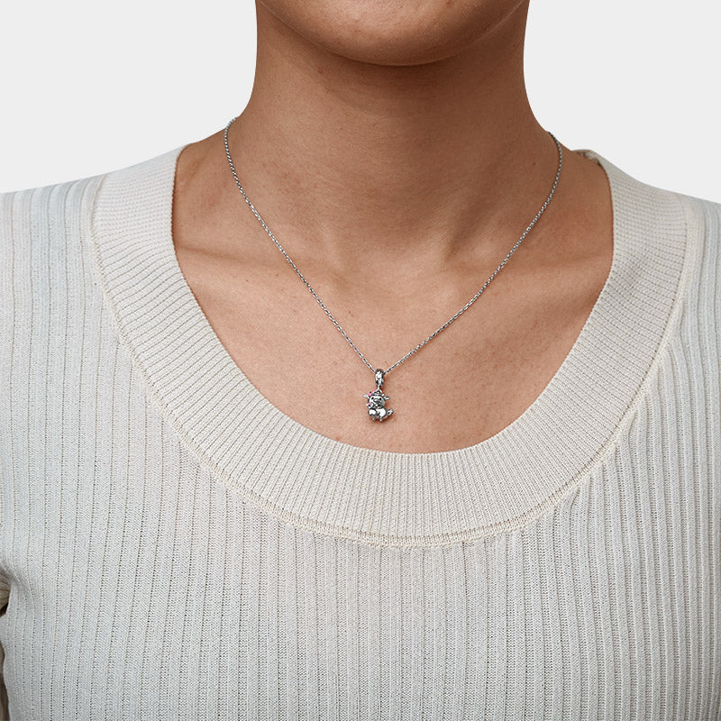 Gnoce Embrace Love Cow & Baby Charm Platinum-plated Silver Blend - Image 6