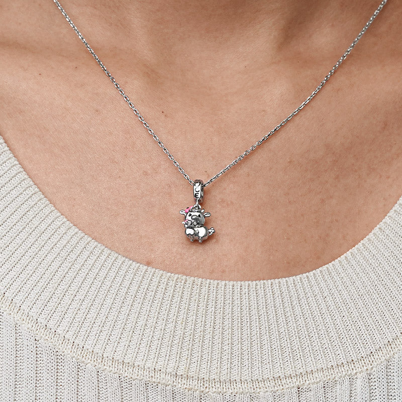 Gnoce Embrace Love Cow & Baby Charm Platinum-plated Silver Blend - Image 7