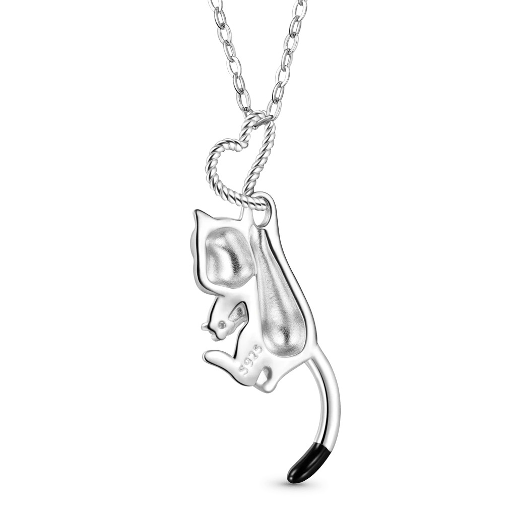 Gnoce Cow Cat Heart Pendant Necklace - Image 2