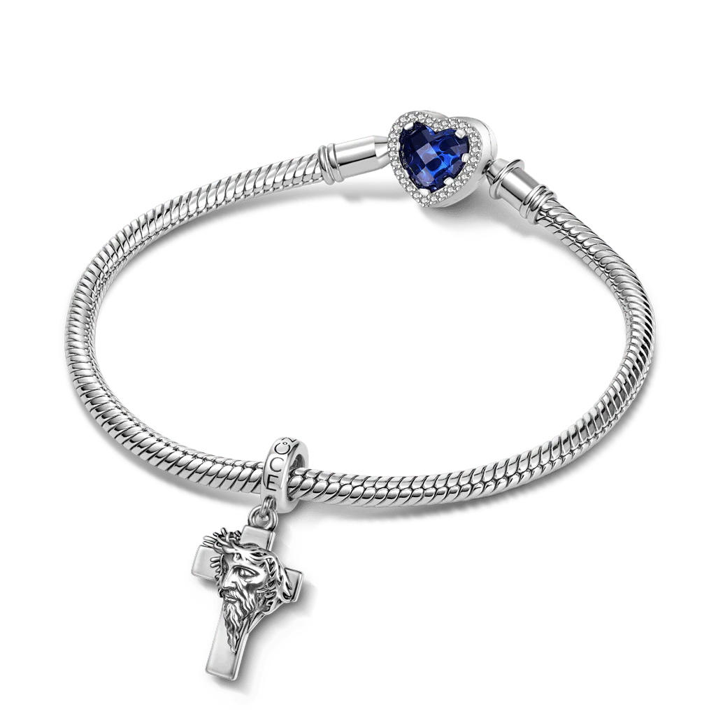 Gnoce Cross with Thorn Crown Charm Platinum-plated Silver Blend - Image 3