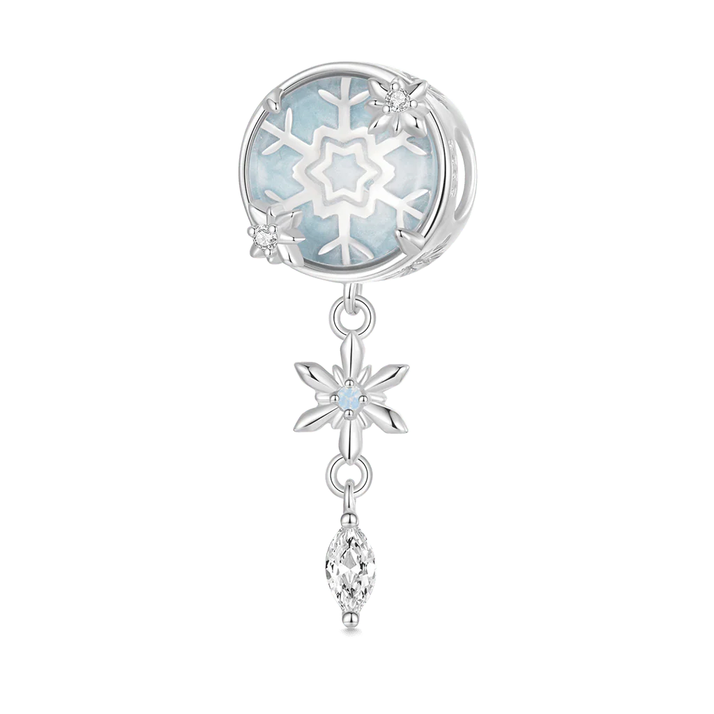 Gnoce Crystal Snowflake Charm