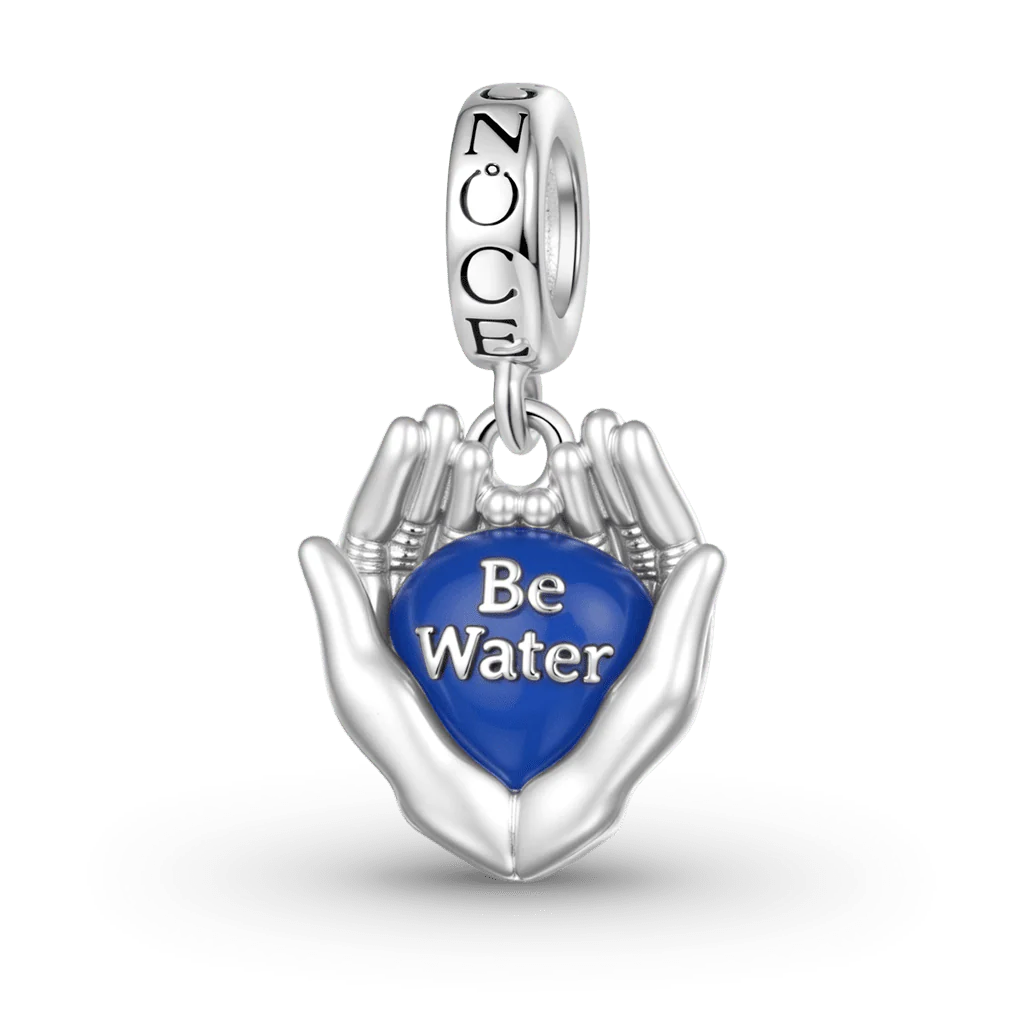 Gnoce Cupping Water Charm Platinum-plated Silver Blend