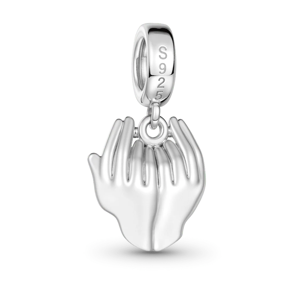 Gnoce Cupping Water Charm Platinum-plated Silver Blend - Image 6