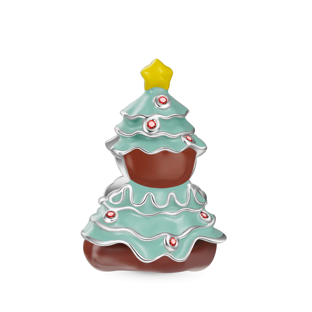 Gnoce Cute Bear Christmas Tree Charm Platinum-plated Silver Blend - Image 2