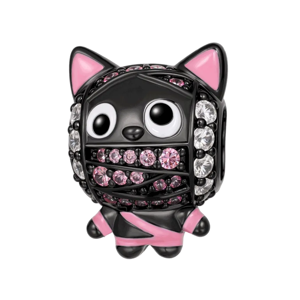 Gnoce  Cute Cat Mummy Charms Platinum-plated Silver Blend - Image 2