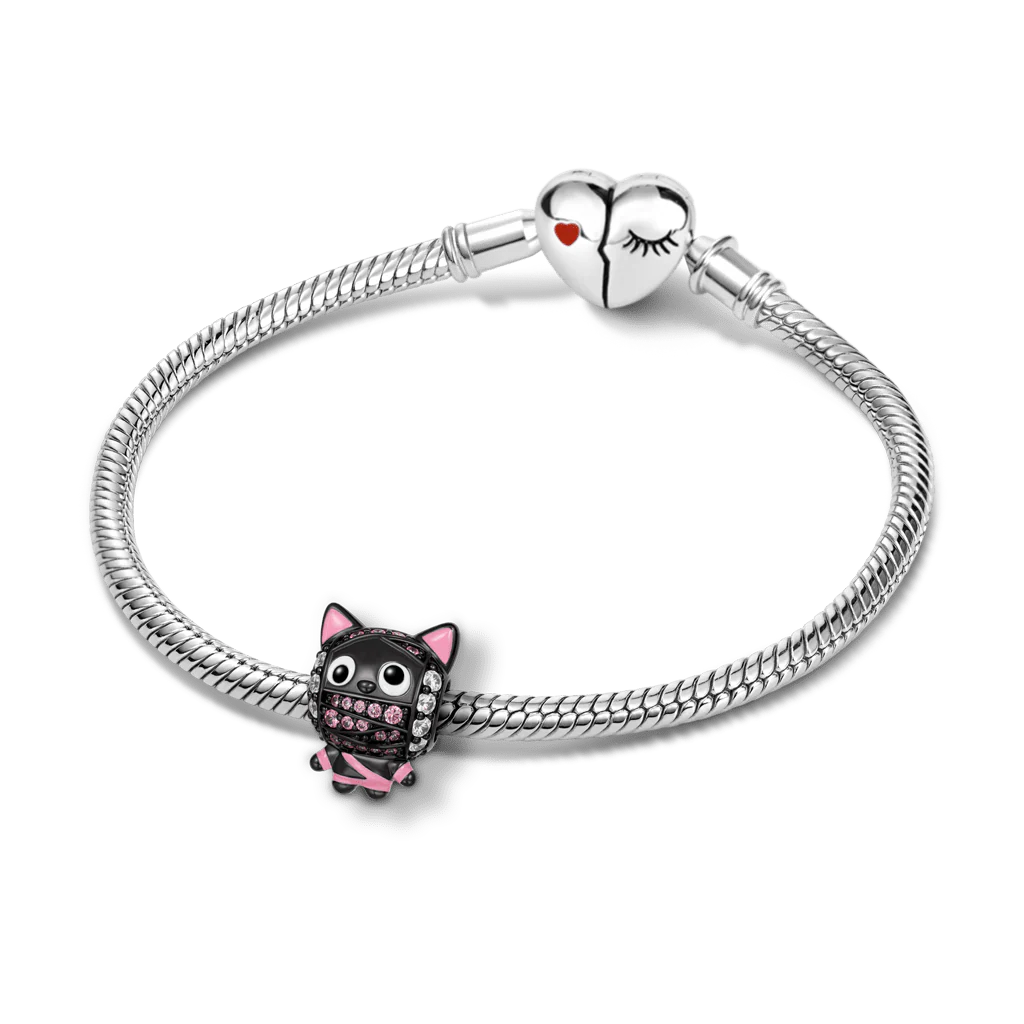Gnoce  Cute Cat Mummy Charms Platinum-plated Silver Blend - Image 4