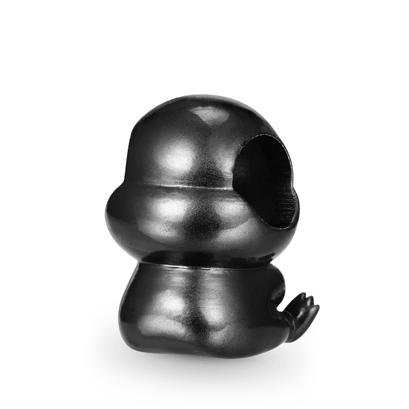 Gnoce Cute Penguin Embraces Heart Gemstone Charm Platinum-plated Silver Blend - Image 2