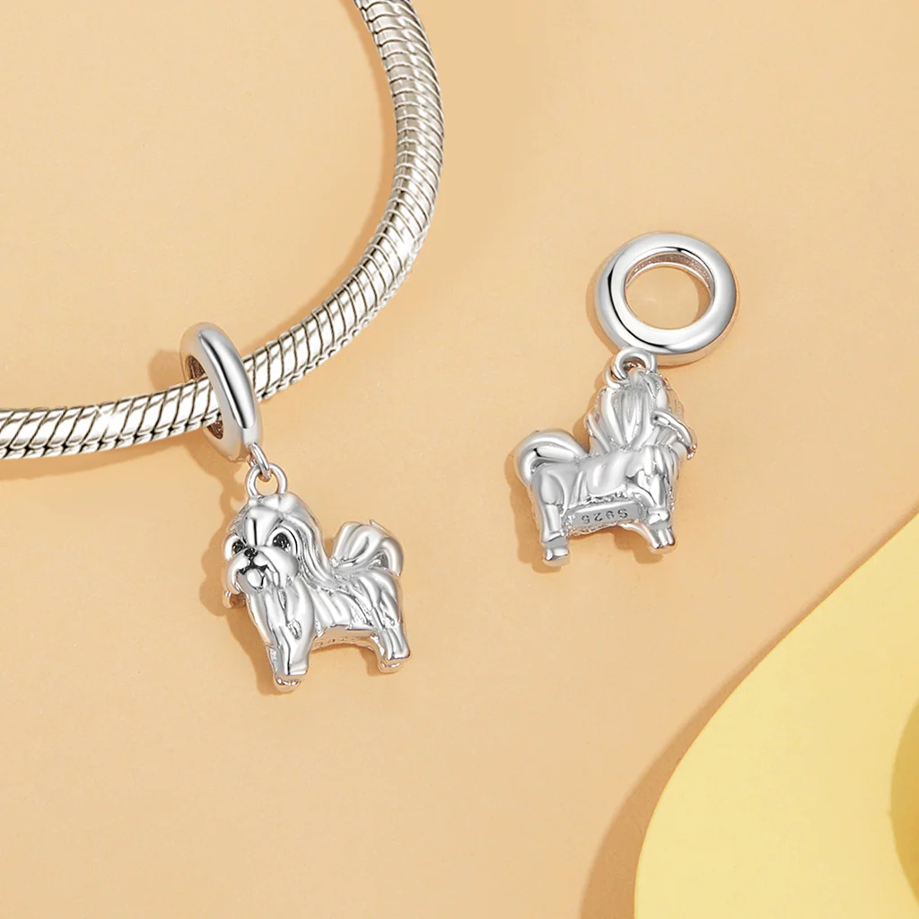 Gnoce Cute Animal Shih Tzu Pendant Dangle Charm - Image 2