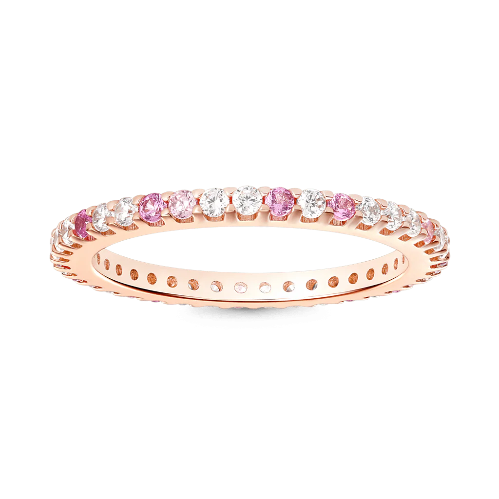 Gnoce Morganite Topaz Ring Platinum-plated Silver Blend - Image 2