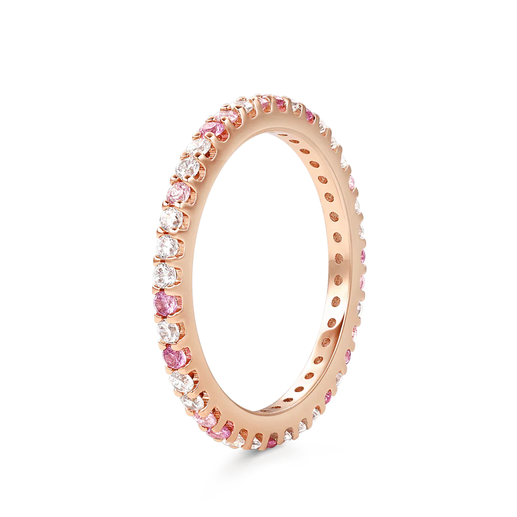 Gnoce Morganite Topaz Ring Platinum-plated Silver Blend - Image 3