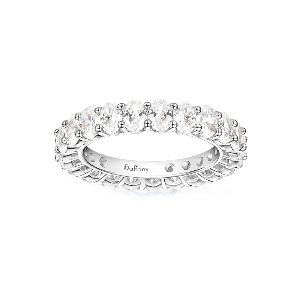 Gnoce White Topaz Oval-cut Ring Platinum-plated Silver Blend - Image 3
