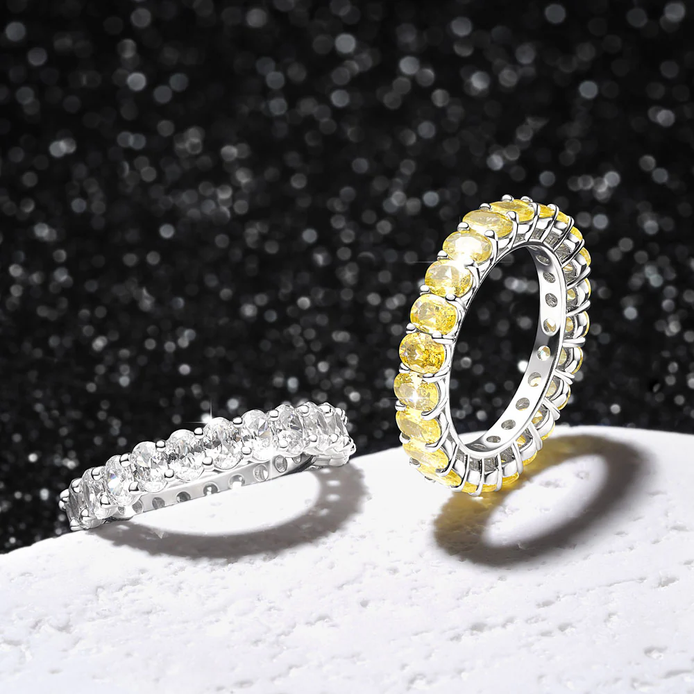 Gnoce White Topaz Oval-cut Ring Platinum-plated Silver Blend - Image 4