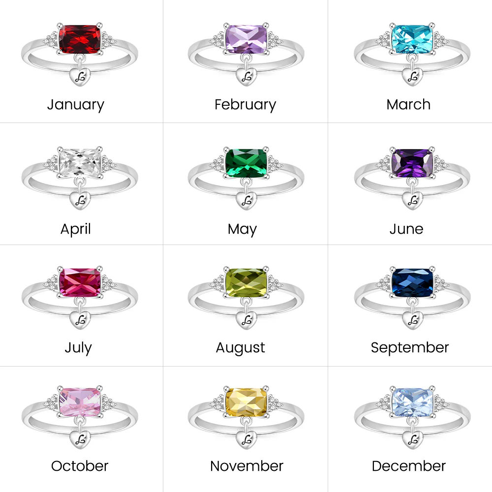 Gnoce Dainty Purple Baguette Statement Personalized Ring - Image 7