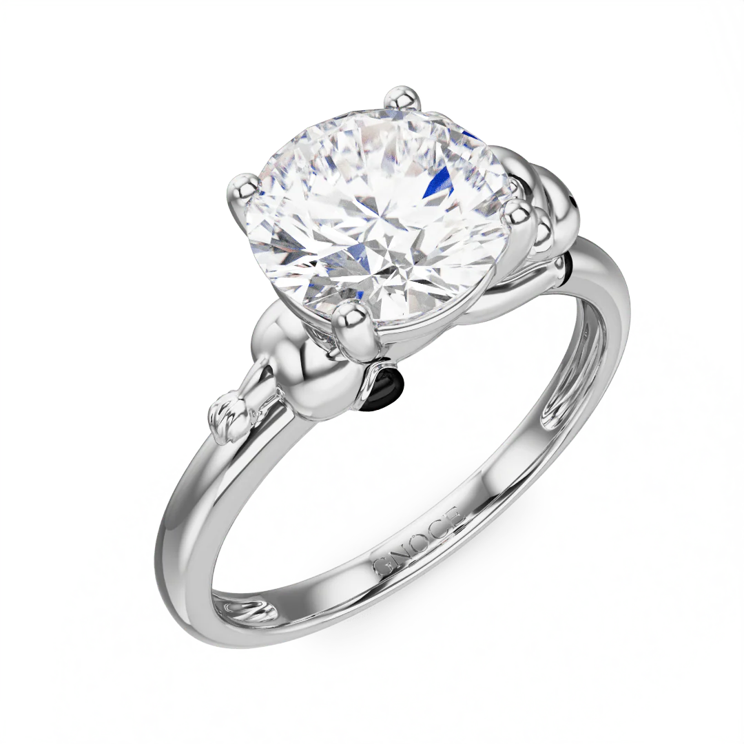 Gnoce Dairy Cow Embraces Moissanite Ring Platinum-plated Silver Blend - Image 3