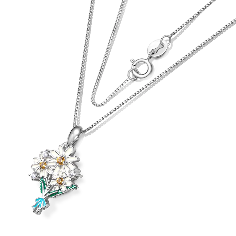 Gnoce Daisy Flowers Necklace - Image 2