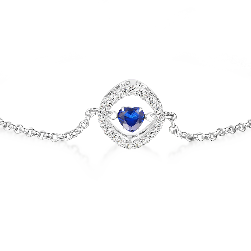Gnoce Sparkle Dancing Stone Adjustable Chain Bracelet - Image 3