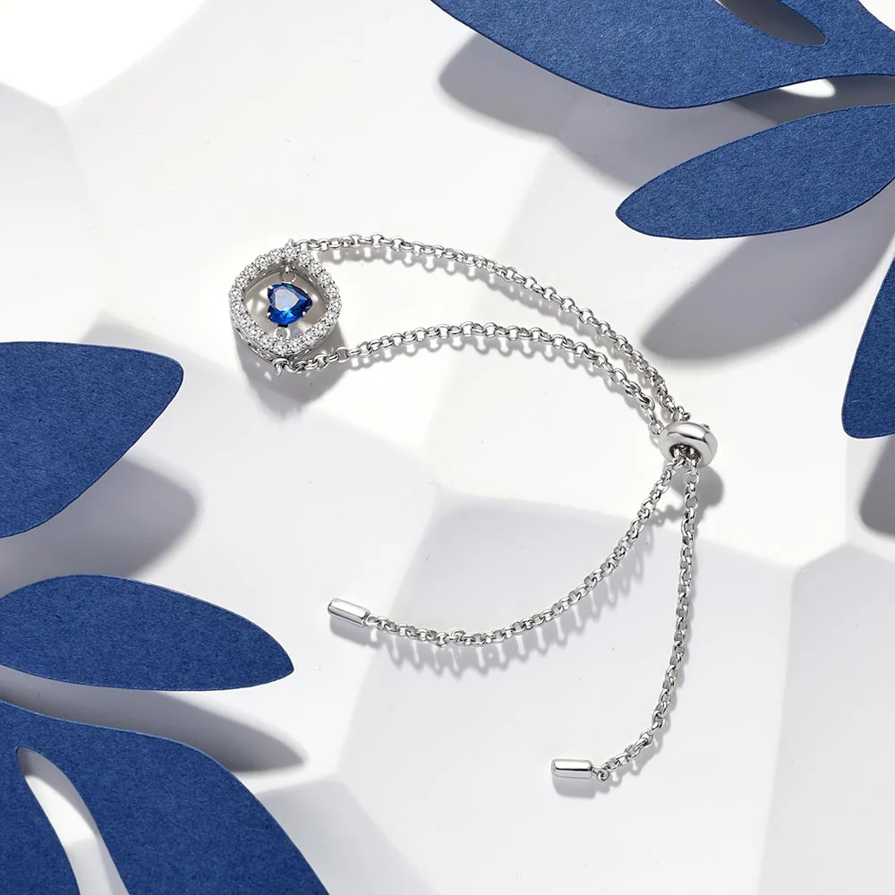 Gnoce Sparkle Dancing Stone Adjustable Chain Bracelet - Image 5